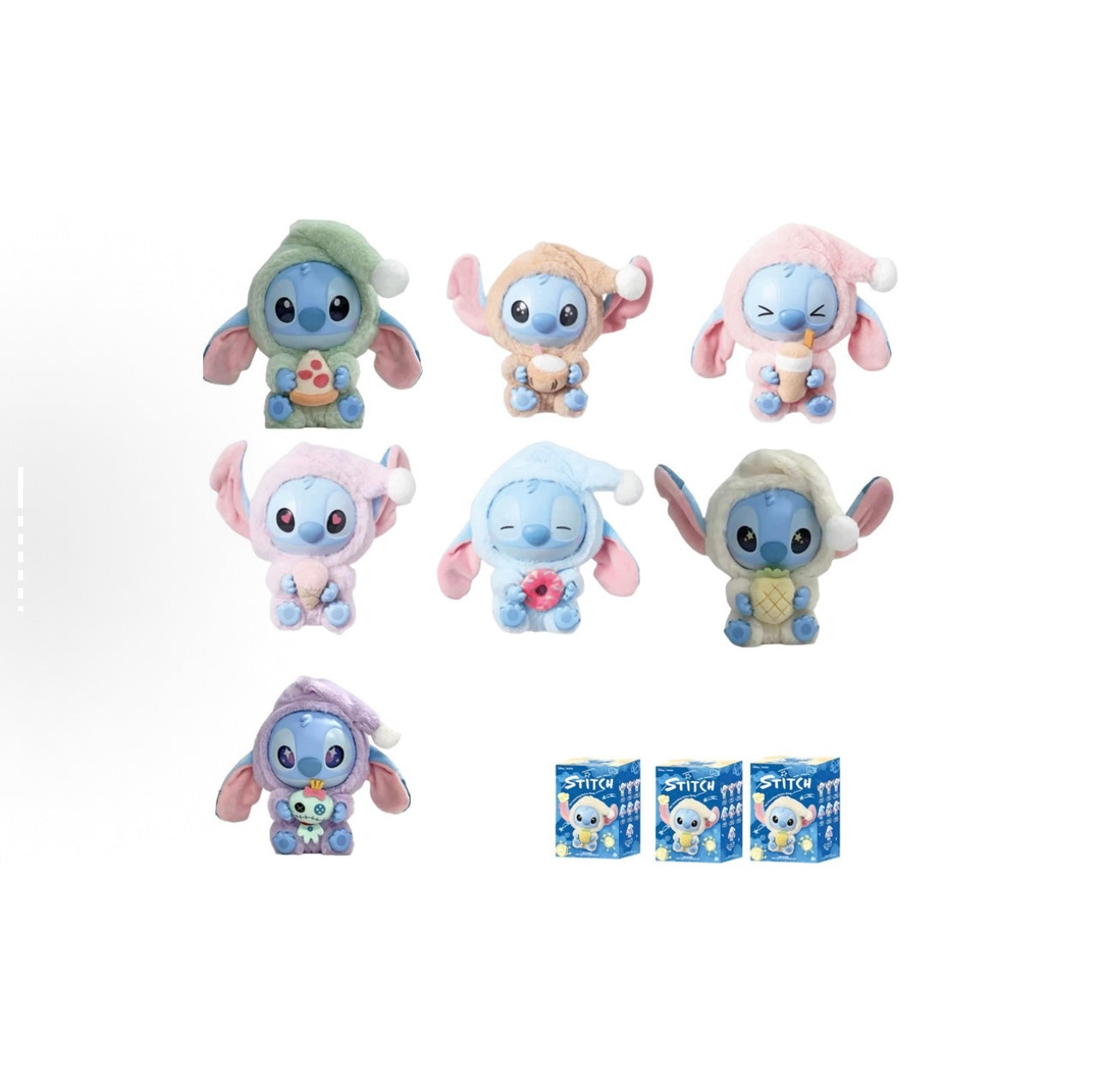 Miniso Disney Stitch Eat Something Before You Sleep Vinyl Series Blind Box