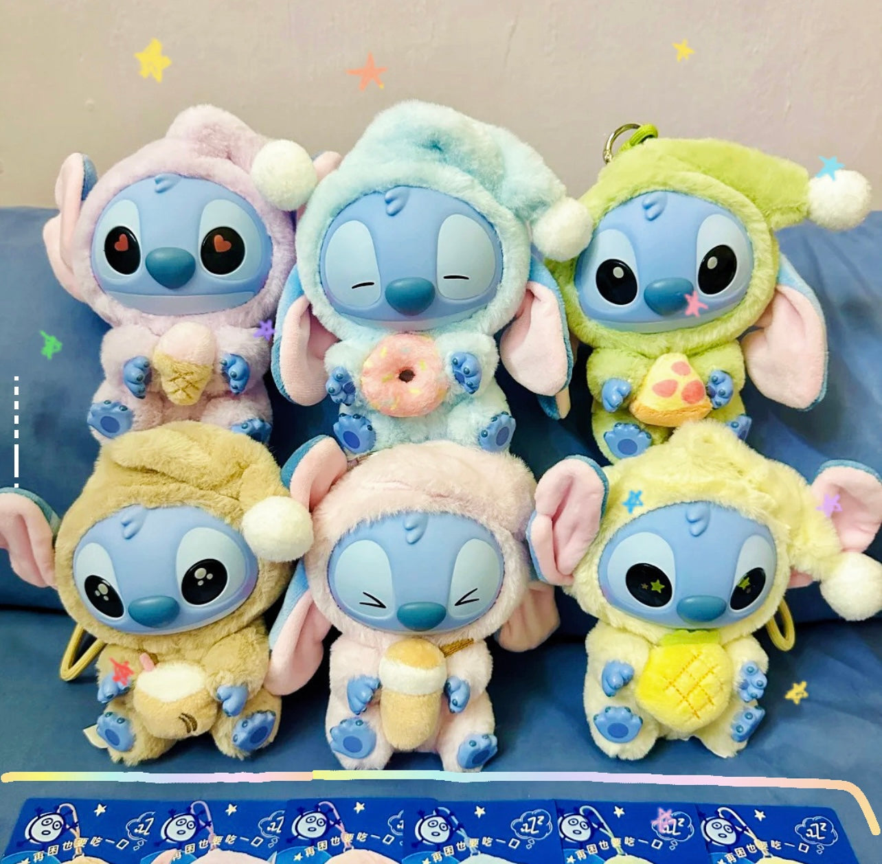 Miniso Disney Stitch Eat Something Before You Sleep Vinyl Series Blind Box