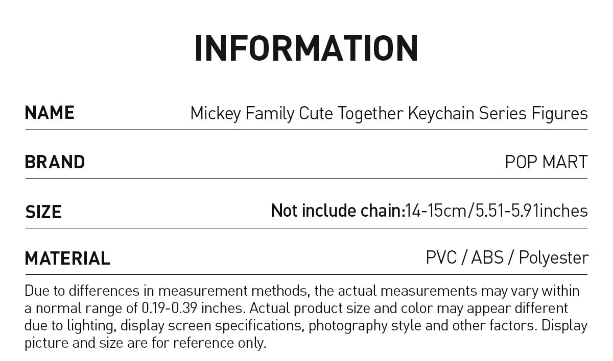 Disney Mickey Family Series Plush Pendant Blind Box